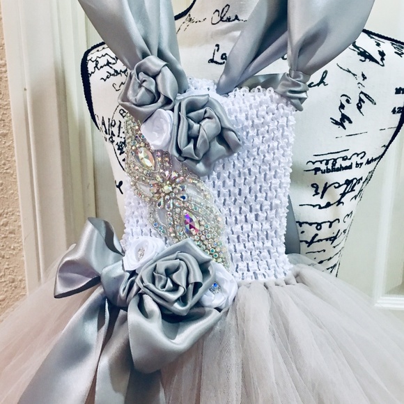 SILVER SPOON flower girl tutu dress - Picture 7 of 8